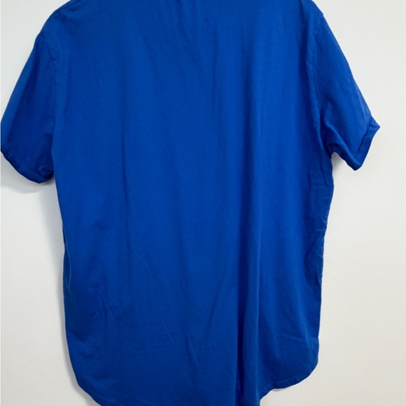 Skater Style Blue Short Sleeve Men's Tee - slightly longer back - Picture 7 of 12